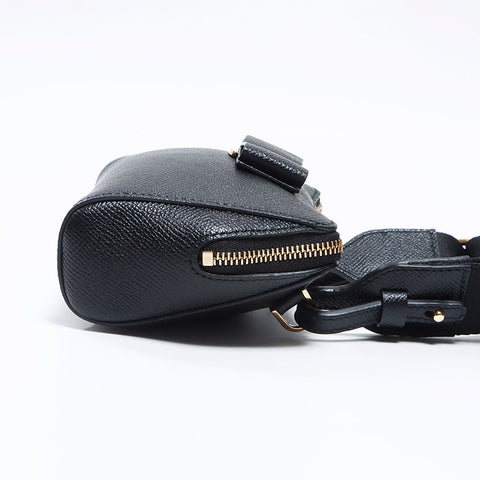 サルヴァトーレフェラガモ Salvatore Ferragamo ヴァラ レザー ウエストバッグ ブラック WS12707