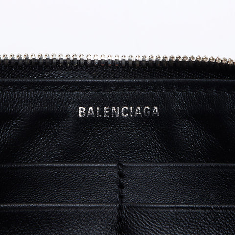 BALENCIAGA Le Cagole Giant Leather Wallet Pouch black WS12710