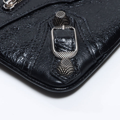 BALENCIAGA Le Cagole Giant Leather Wallet Pouch black WS12710