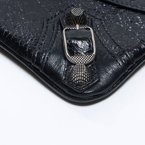 BALENCIAGA Le Cagole Giant Leather Wallet Pouch black WS12710