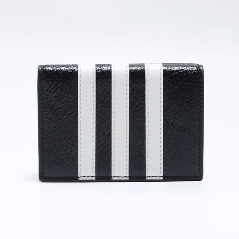 BALENCIAGA ×Adidas Adidas Mini Compact Collaboration Tri-fold wallet black WS12722