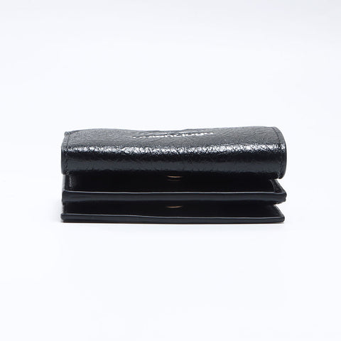 BALENCIAGA ×Adidas Adidas Mini Compact Collaboration Tri-fold wallet black WS12722