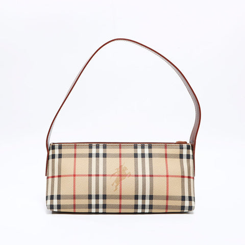 BURBERRY Novacheck PVC Shoulder Bag beige WS12725