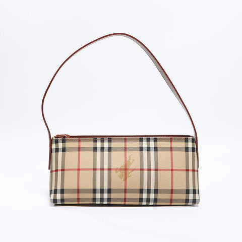 BURBERRY Novacheck PVC Shoulder Bag beige WS12725