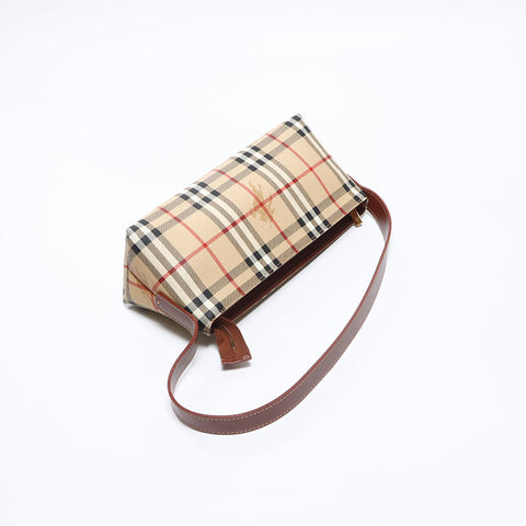 BURBERRY Novacheck PVC Shoulder Bag beige WS12725