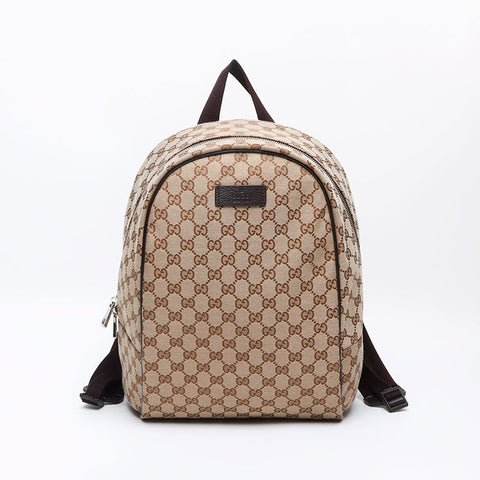 Gucci GG帆布背包/落日米色WS12738
