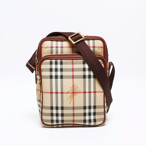 BURBERRY Novacheck PVC Shoulder Bag beige WS12741