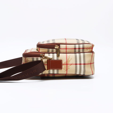 バーバリー BURBERRY ノバチェック PVC ショルダーバッグ ベージュ WS12741