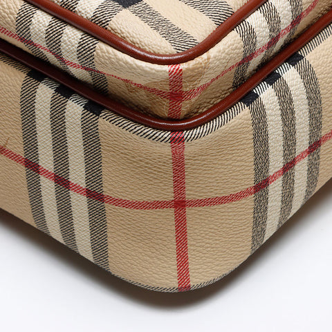 BURBERRY Novacheck PVC Shoulder Bag beige WS12741