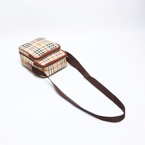 BURBERRY Novacheck PVC Shoulder Bag beige WS12741