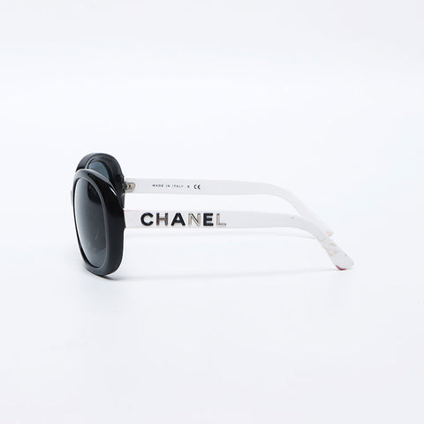 シャネル CHANEL ロゴ サングラス ホワイト ブラック WS12742