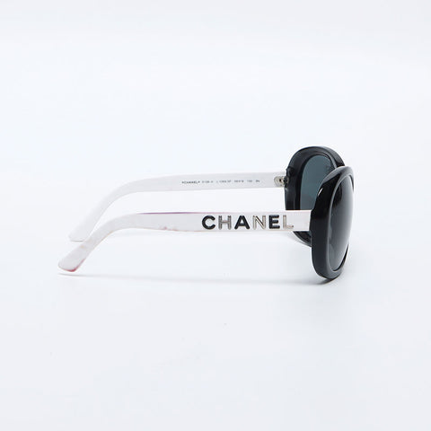 シャネル CHANEL ロゴ サングラス ホワイト ブラック WS12742