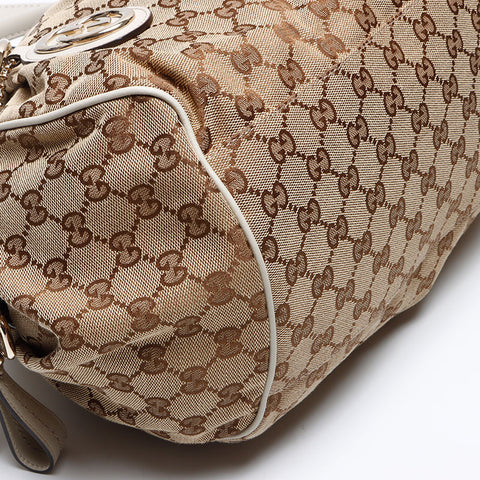 GUCCI GG Canvas Sukey 2way Shoulder Bag beige WS12744