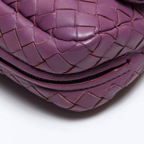 BOTTEGAVENETA INTRECCIATO Mini Chain Shoulder Bag purple WS12745