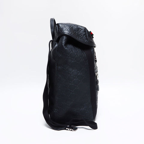グッチ GUCCI GG シマ レザー リュック・デイパック ブラック WS12753