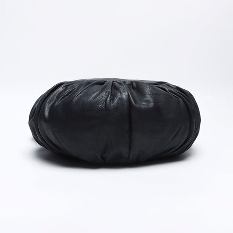 Christian Dior Leather Gypsy Shoulder Bag black WS12756
