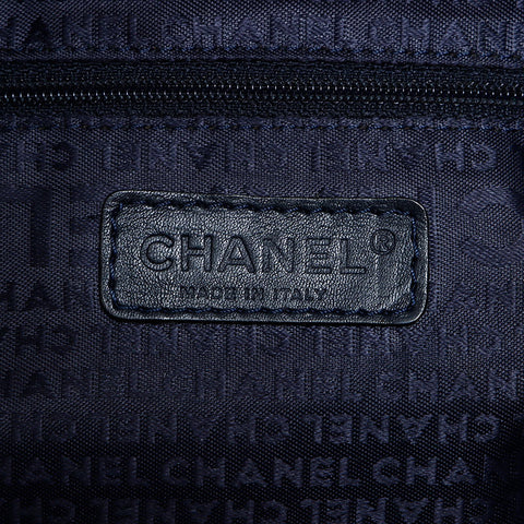 シャネル CHANEL チョコバー ロゴ レザー 9番台 2004-2005 ショルダーバッグ ネイビー WS12759