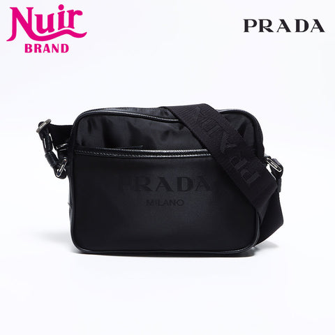 PRADA Tessuto logo Shoulder Bag black WS12762