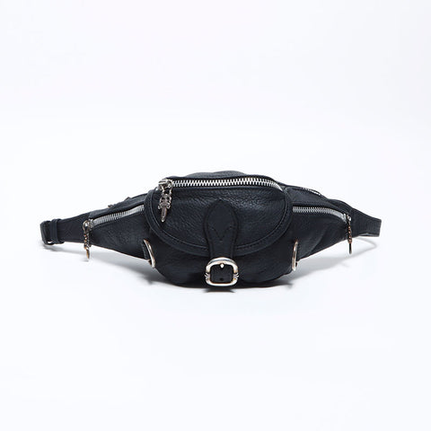 CHROME HEARTS Snat Pack Leather Waist bag black WS12766