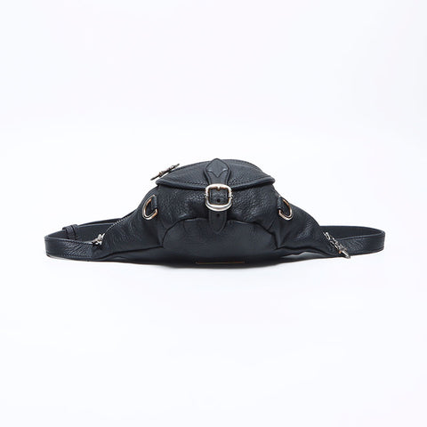 CHROME HEARTS Snat Pack Leather Waist bag black WS12766