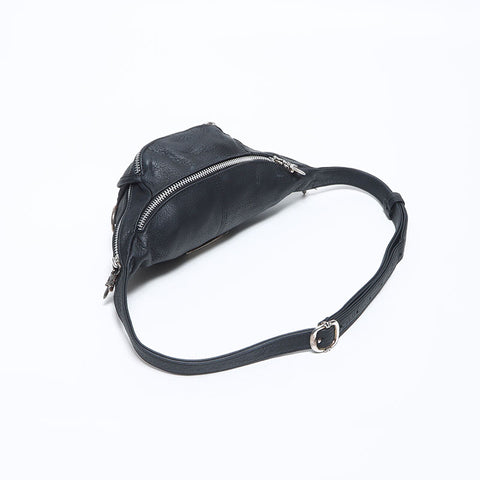 CHROME HEARTS Snat Pack Leather Waist bag black WS12766