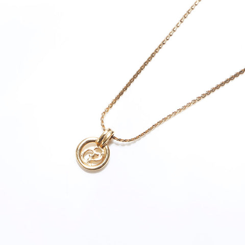 Christian Dior CD logo Necklace gold WS12769