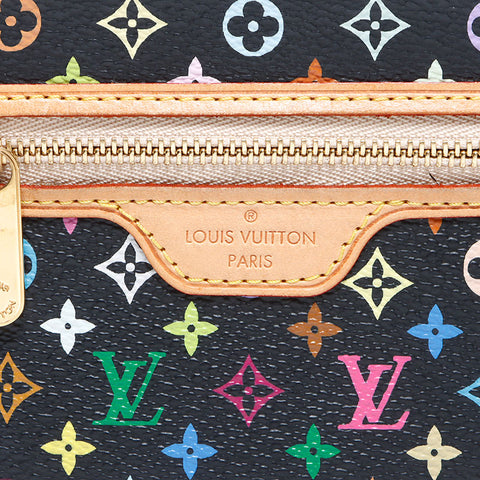LOUIS VUITTON Multicolor Pochette MM M60031 Monogram Pouch black WS12772