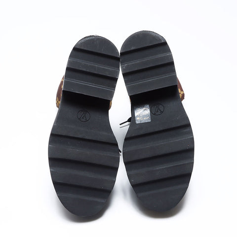 ルイ・ヴィトン LOUIS VUITTON アンクルブーツ 21AW レザー モノグラム Size:36 23cm ブーツ ブラック WS12779