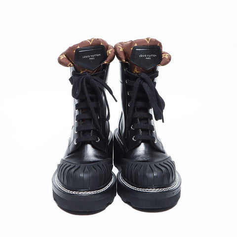 LOUIS VUITTON Ankle boots 21AW Leather Monogram Size:36 9.1" boots black WS12779
