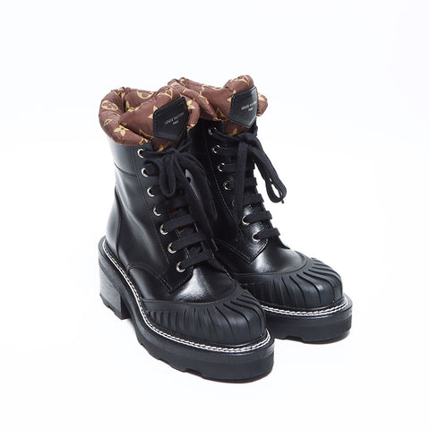 LOUIS VUITTON Ankle boots 21AW Leather Monogram Size:36 9.1" boots black WS12779