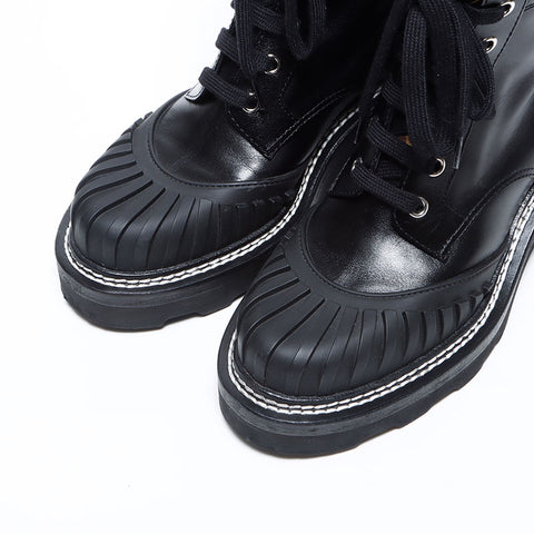 LOUIS VUITTON Bottines 21AW Cuir Monogramme Taille: 36 9.1" bottes cuir noir WS12779