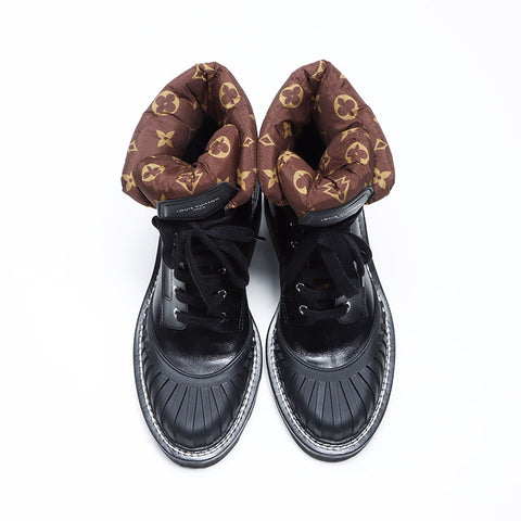 LOUIS VUITTON Ankle boots 21AW Leather Monogram Size:36 9.1" boots leather black WS12779