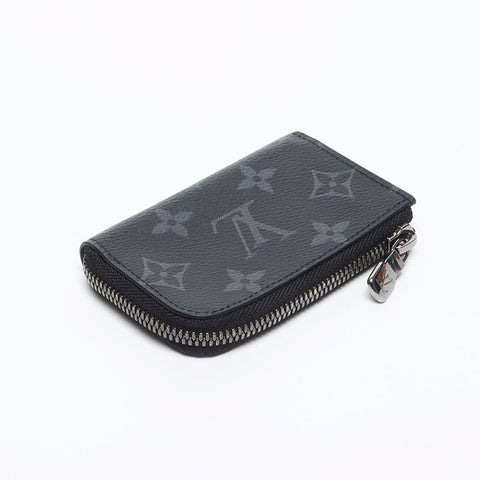 LOUIS VUITTON Monogram Eclipse M63536 Coin case black WS12796