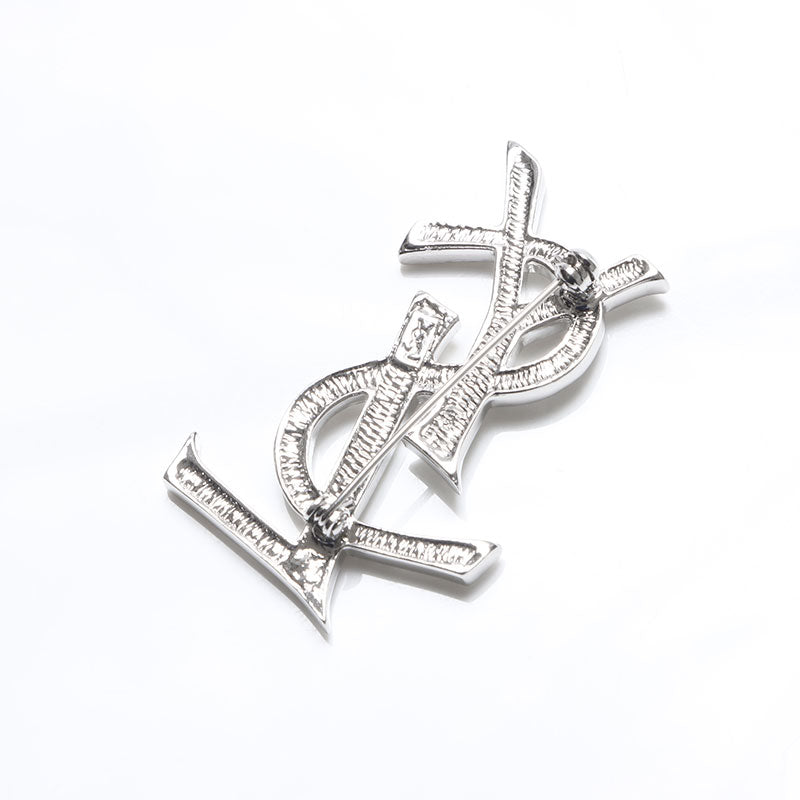 イヴサンローラン ブローチ YSL ラインストーン シルバー g1902 イヴサンローラン ブローチ YSL ラインストーン シルバー g1902