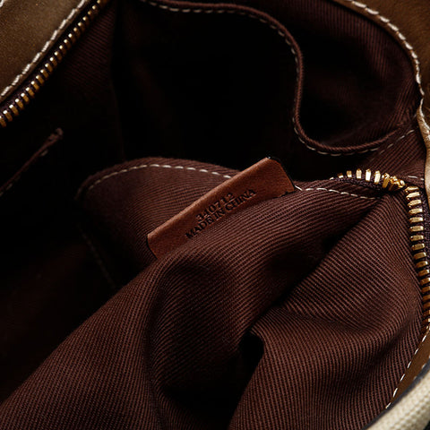 LOEWE Anagram Leather Canvas Tote Bag gold WS12802