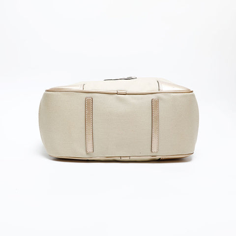 LOEWE Anagram Leather Canvas Tote Bag gold WS12802