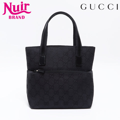 美品 グッチ GUCCI GG キャンバス ハンドバッグ ブラック WS12803