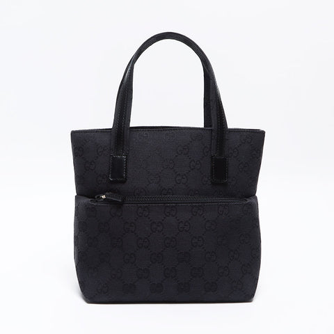 美品 グッチ GUCCI GG キャンバス ハンドバッグ ブラック WS12803