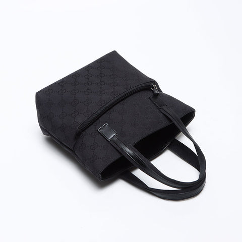 美品 グッチ GUCCI GG キャンバス ハンドバッグ ブラック WS12803