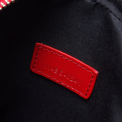 極美品 クリスチャンディオール Christian Dior トロッター レザー オブリーク ショルダーバッグ レッド WS12808
