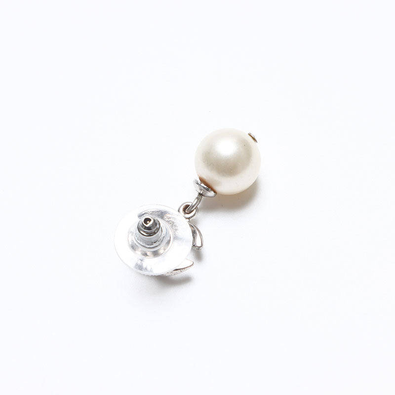 シャネル パール ココマーク ピアス ホワイト 白 CHANEL シャネル CHANEL 05C 2005年 ココマーク パール ドロップ ピアス