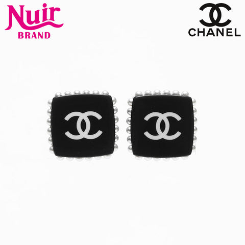 シャネル CHANEL 15P 2015年 ココマーク スクエア ピアス ネイビー WS12826