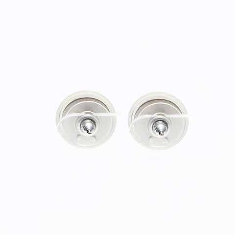 CHANEL 99C 1999 COCO Mark Clear Round Pierce Silver WS12827