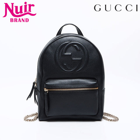 グッチ GUCCI ソーホー チェーン レザー リュック・デイパック ブラック WS12839