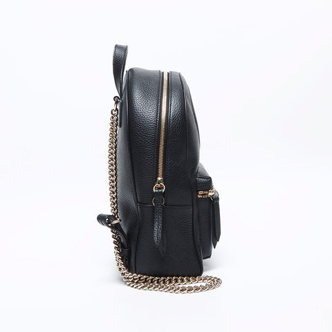 グッチ GUCCI ソーホー チェーン レザー リュック・デイパック ブラック WS12839