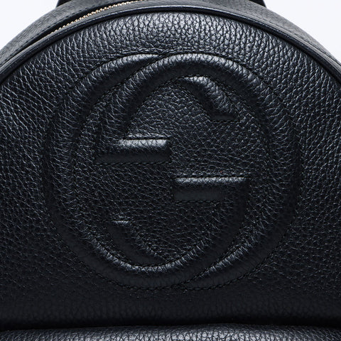 GUCCI Soho 链条皮革背包背包黑色 WS12839