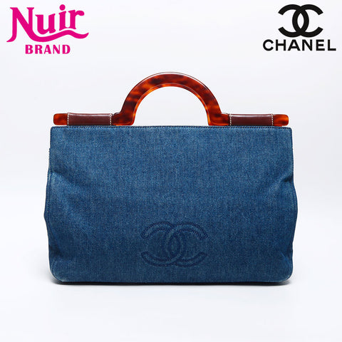 Chanel Chanel n ° 5 denim Coco Mark Tote Bag Navy WS12854