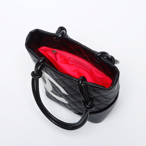 CHANEL No.8 Cambon Line 2003-2004 Handbag black WS12855