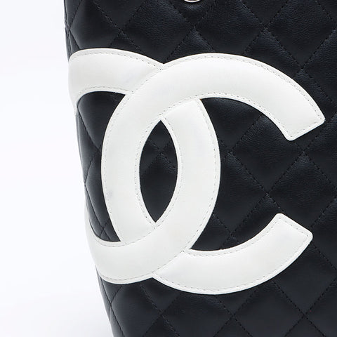 CHANEL No.8 Cambon Line 2003-2004 Handbag black WS12855