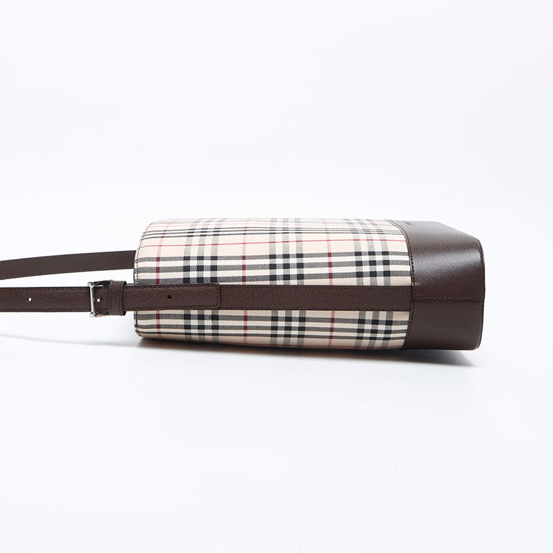 バーバリー BURBERRY ノバチェック キャンバス×レザー バケット